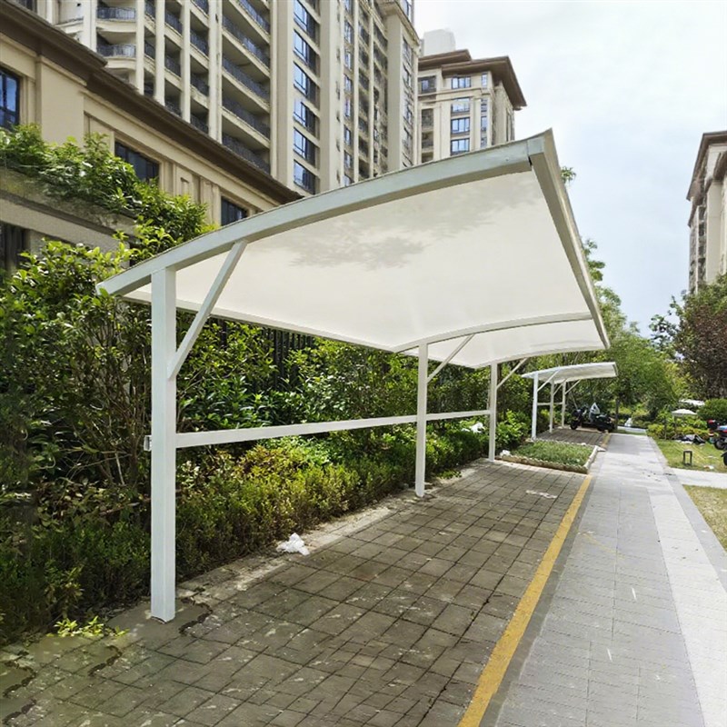 自行车棚汽车棚电动车雨棚室外景观充电桩膜结构停车