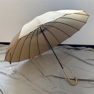 长柄成人学生防风雨伞 安全手开式 日系和风16骨 小清新圆点风格