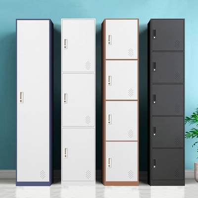 单门更衣柜铁皮柜单人柜员工柜储物柜钢制更衣箱简易小办公换衣柜