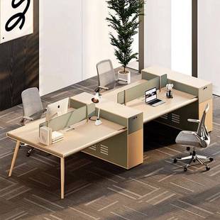办公桌2人位员工电脑桌椅组合简约财务办公室4人位屏风职员桌直销