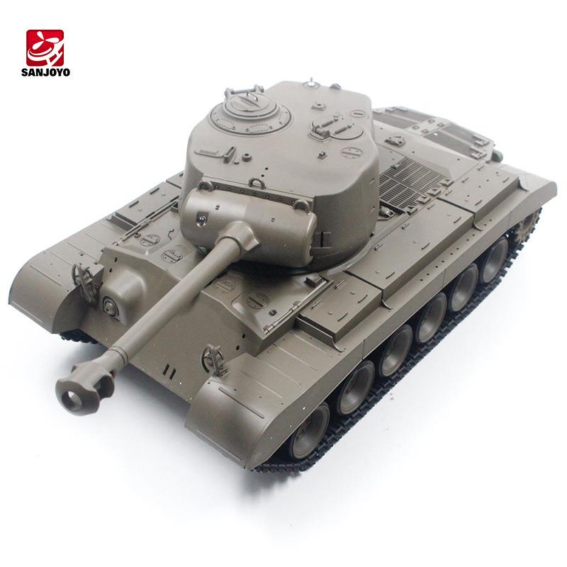 遥控坦克SJY-3838潘兴M26重型遥控坦克金属履带式模型玩具