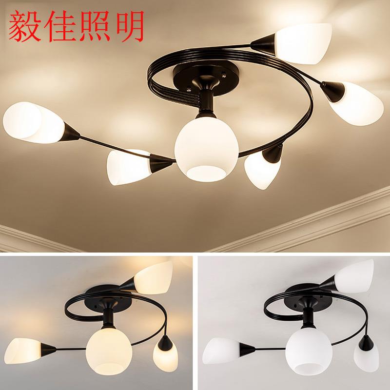 包邮LED吸顶灯美式客厅灯简约创意个性田园乡村餐厅房间卧室灯