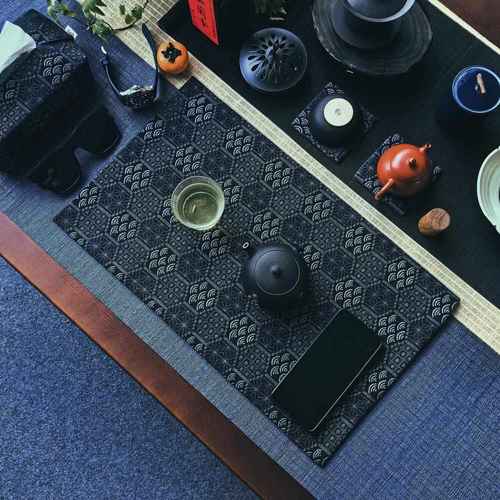 复古民族风日式古典禅意茶席茶布防水茶桌垫干泡一人布艺茶垫香席