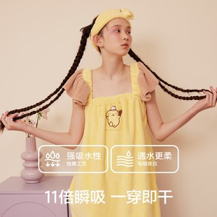 浴巾夏三丽鸥薄款 三利浴裙女可穿式 睡裙吊带浴袍2024家用吸水裹巾