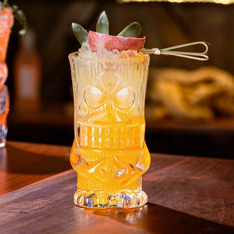 夏威夷tiki鸡尾酒杯创意果汁杯冷饮杯冰沙杯鬼脸僵尸杯酒吧提基杯
