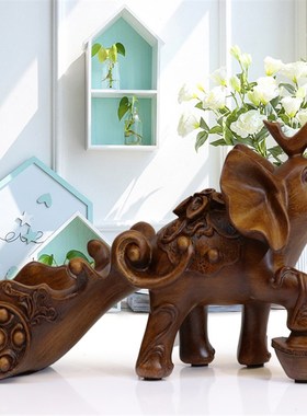 酒柜装饰品大象红酒架摆件客厅厨房橱窗实用摆设欧式结婚乔迁礼物