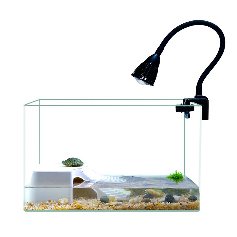 乌龟缸玻璃造景家用纯玻璃饲养箱带晒台养乌龟专用缸生态鱼缸客厅