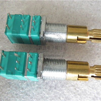 进口美国BI D500K双联带开关双轴双调电位器柄长30MM螺纹直径9MM