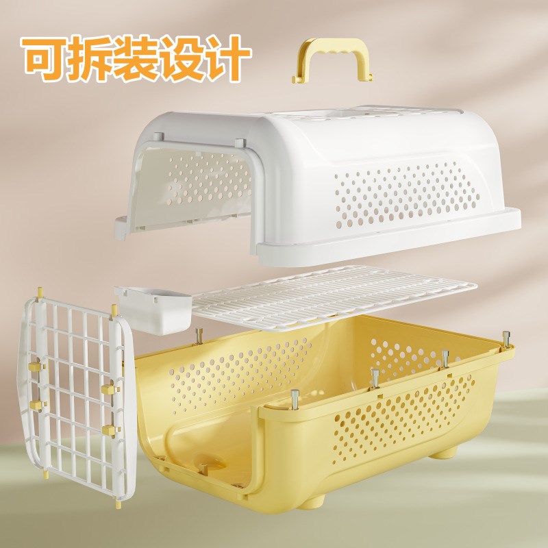 车载猫笼带猫砂盆便携猫笼子猫包狗狗托运箱手提车载狗笼太空箱