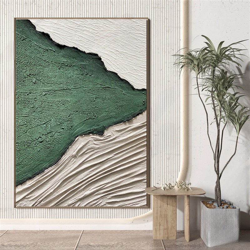 高级感大气手绘油画立体浮雕砂岩装饰画客厅玄关会议室壁画沙滩画图片