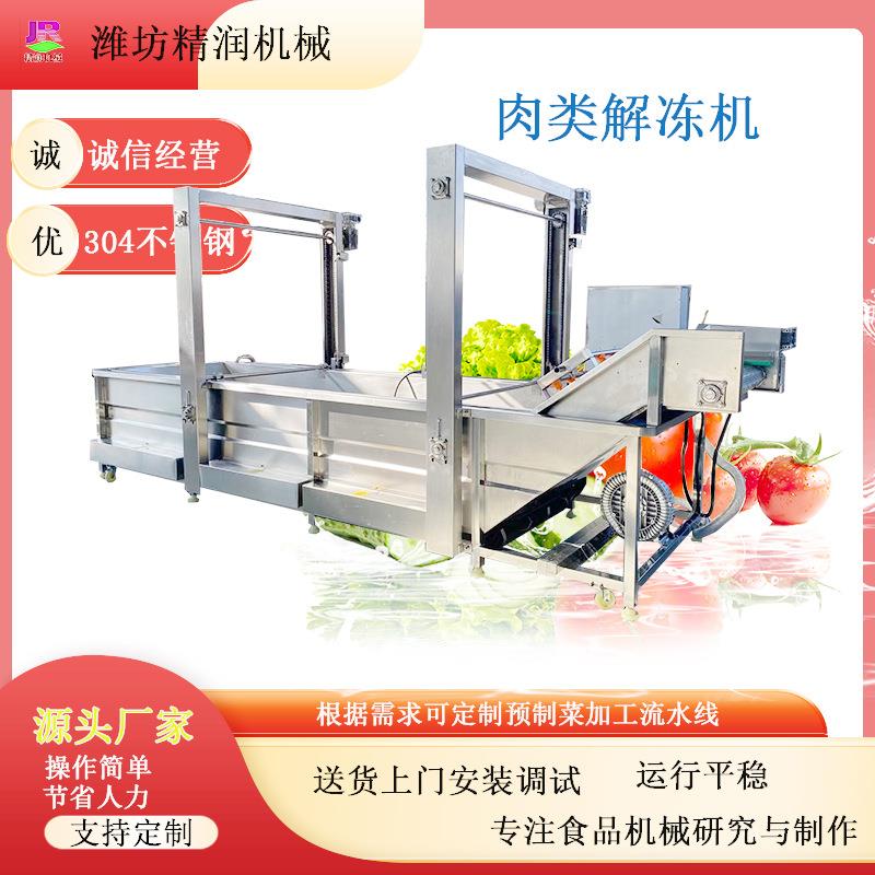 冻盘肉制品水浴式全自动解冻机鸡爪鸭翅清洗解冻设备冻肉解冻池