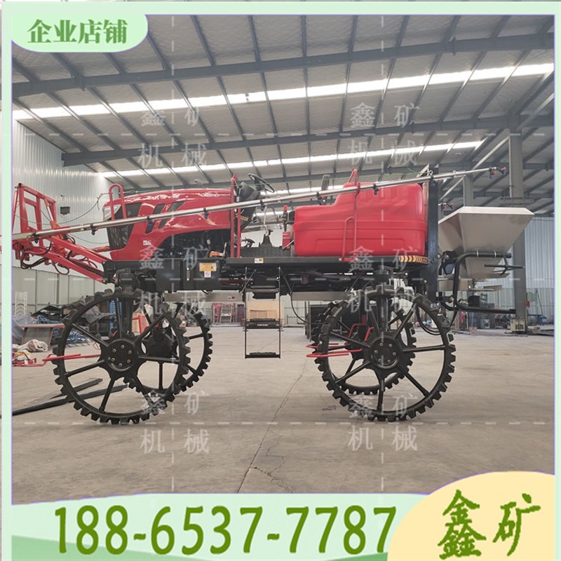 高架喷药机多功能自动 自走式 打药机水旱两用轮胎喷杆喷雾机施肥