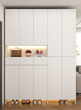 蜂窝铝入户玄关柜现代简约家用落地门厅鞋柜一体包安装靠墙置物柜