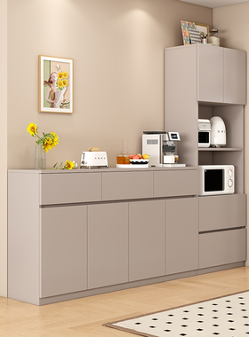 蜂窝铝餐边柜靠墙一体储物柜2025新款茶水柜小户型客厅收纳置物柜