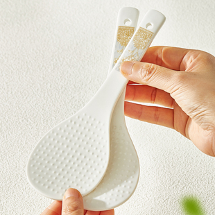 不粘米饭勺陶瓷饭勺家用耐高温易清洗打饭勺子不沾食品级盛米饭铲