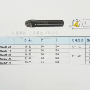 15度加工中心直柄数控倒角刀杆B15 C25T2120ap2935 TC16