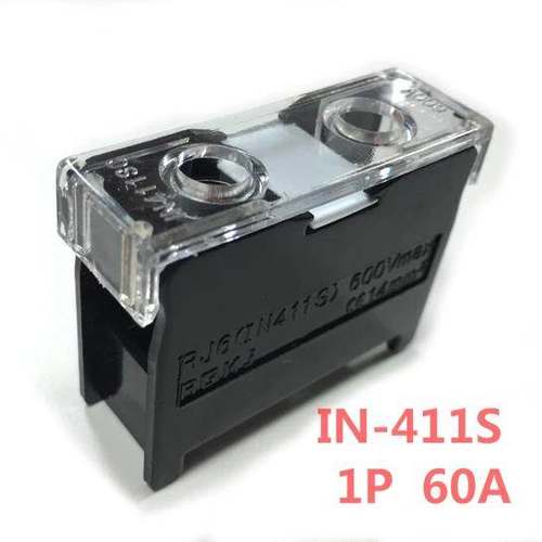 RQKJ瑞奇接线端子RJ6 IN-411S 欧式接线板 1P 60A 接线座 接线排