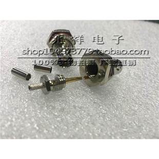 BNC母头带螺丝垫片防水圈大六角50欧 1.5Q9 纯铜射频接线头BNC