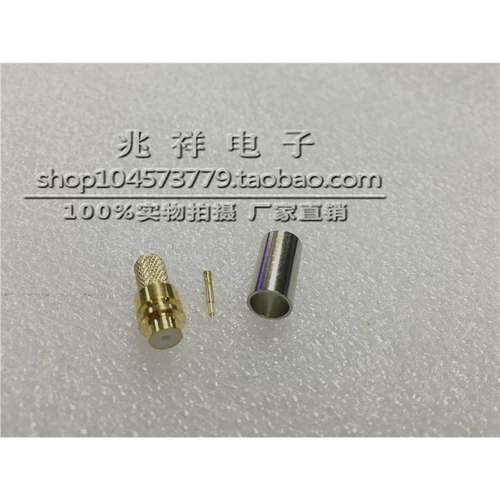 射频头SMA公头不带卡扣 螺套插拔式SMA-J-3接头 匹配RG142 50-3线