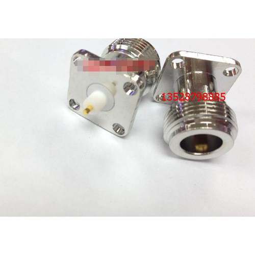 纯铜优质馈线N母头带小方板固定17X17小法兰N母固定 L16-KF N-KF