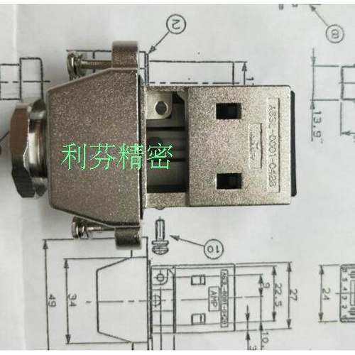 发那科原装A63L-0001-0428 6芯动力线插头6孔电源插头