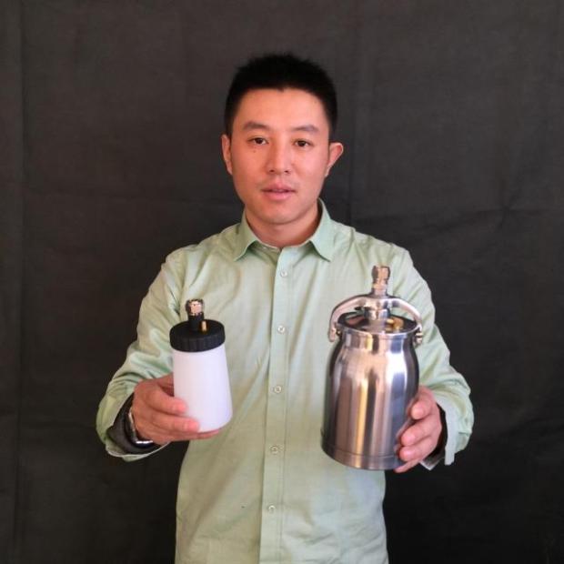 通用低压喷枪塑料壶250ML配件 不锈钢油漆壶HVLP环保下壶喷漆枪