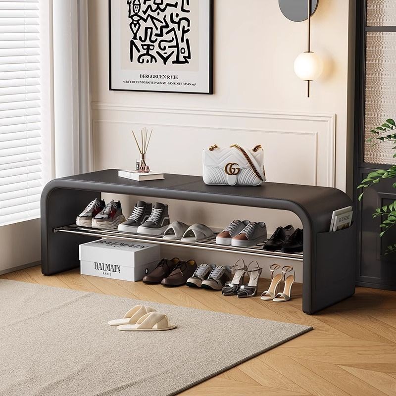 换鞋凳家用门口可坐式鞋柜穿鞋进门入户长条沙发凳轻奢高级感矮凳
