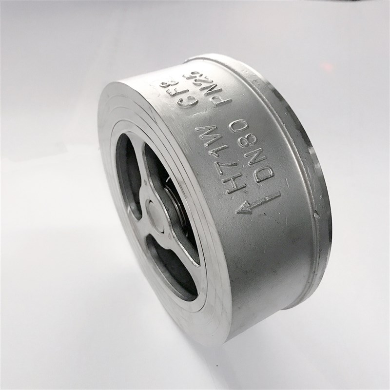 304/316L不锈钢H71W-16P/25P对夹式止回阀单向阀25-200消声止回阀