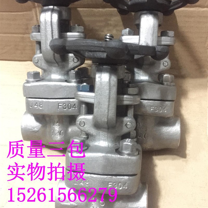 国标截止阀J61W-25/100P锻钢304承插焊丝口焊接截止阀DN15-50闸