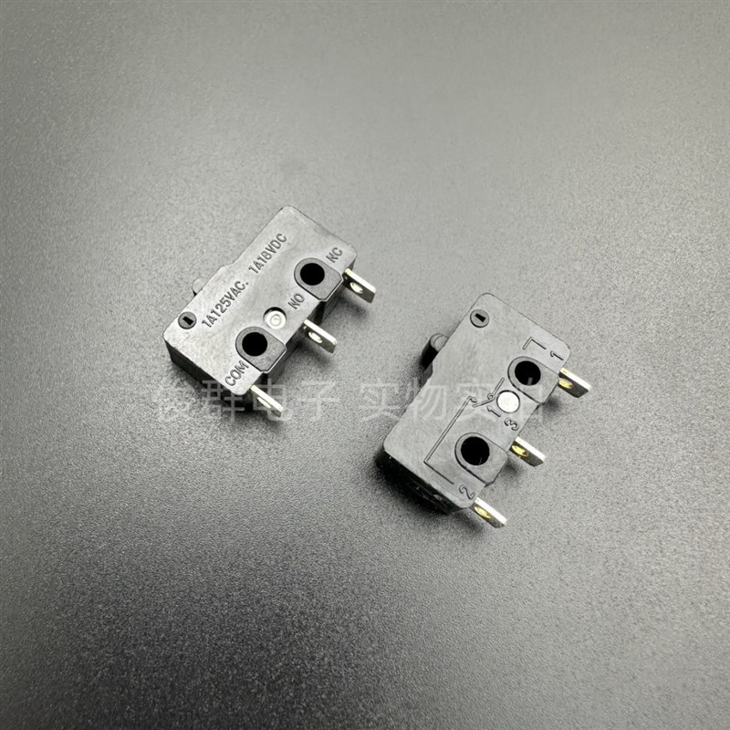 微动开关3脚1A125VAC轻触点游戏机按键行程限位按钮1A18VDC