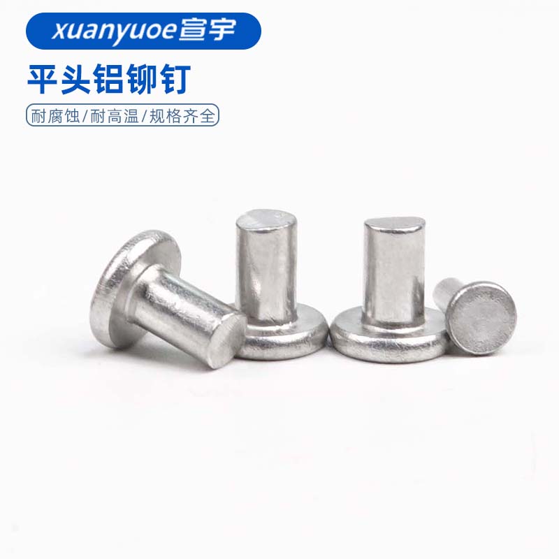 铝平头铆钉GB109实心敲击式平圆头卯钉家用装潢手打固定M2M5M6-M8