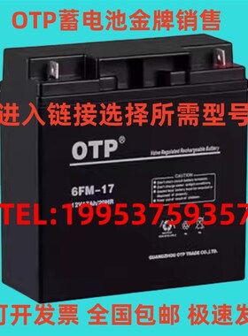 OTP蓄电池6FM-12V7AH17A24AH38A100AH200AH 消防主机 直流屏 UPS