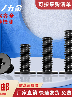 CM黑色304不锈钢扁平头十字螺丝C头薄头大平头超薄笔记本电脑螺钉