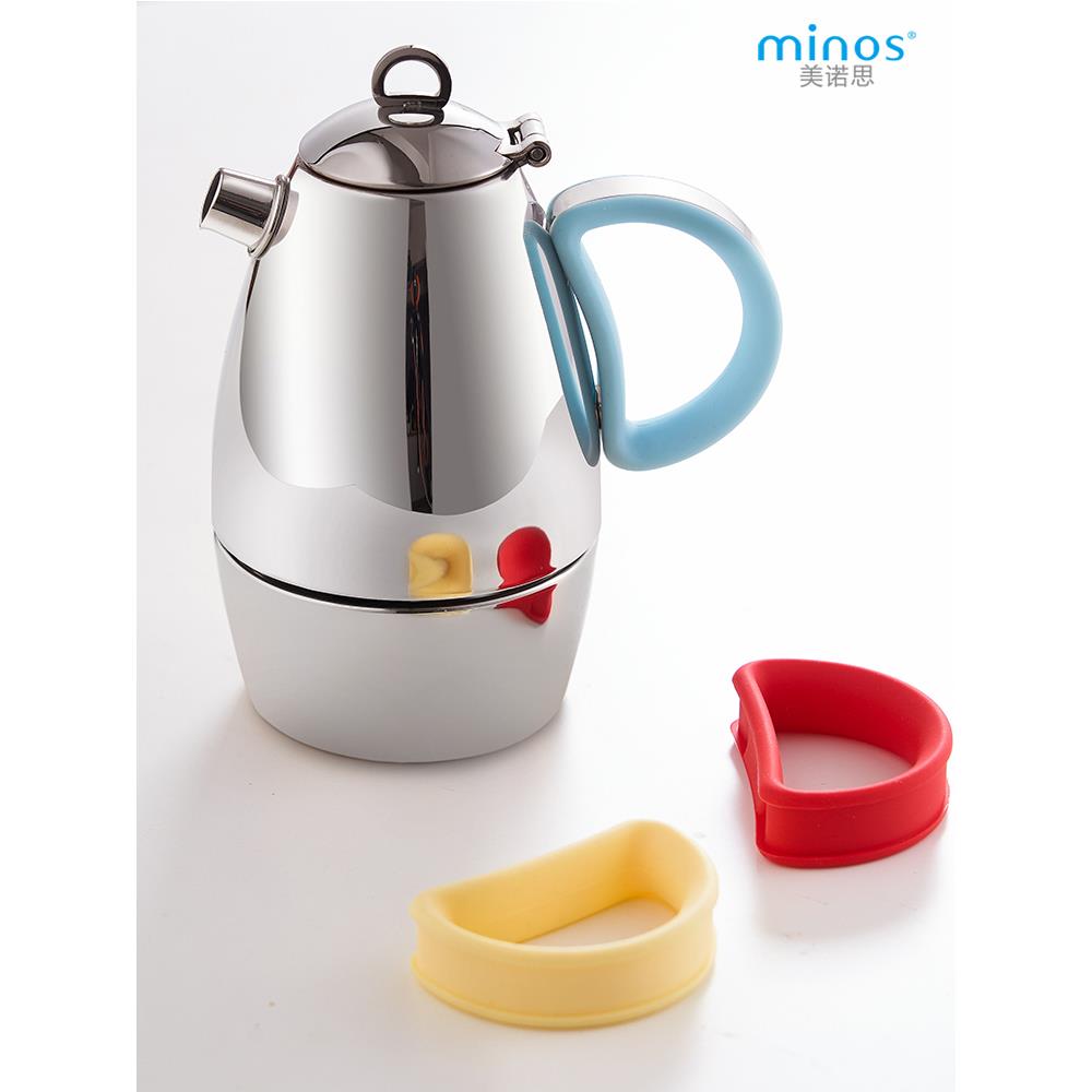 美诺思minos 摩卡壶不锈钢家用咖啡壶便捷意式煮咖啡壶进口排气阀