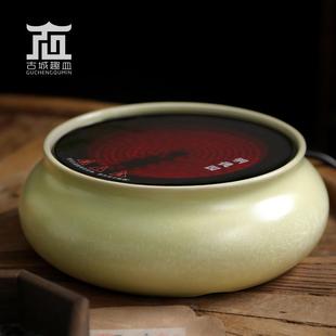 客厅烧水煮温白黑普洱功夫茶道电陶炉静音 明德园玉兔陶瓷家用中式