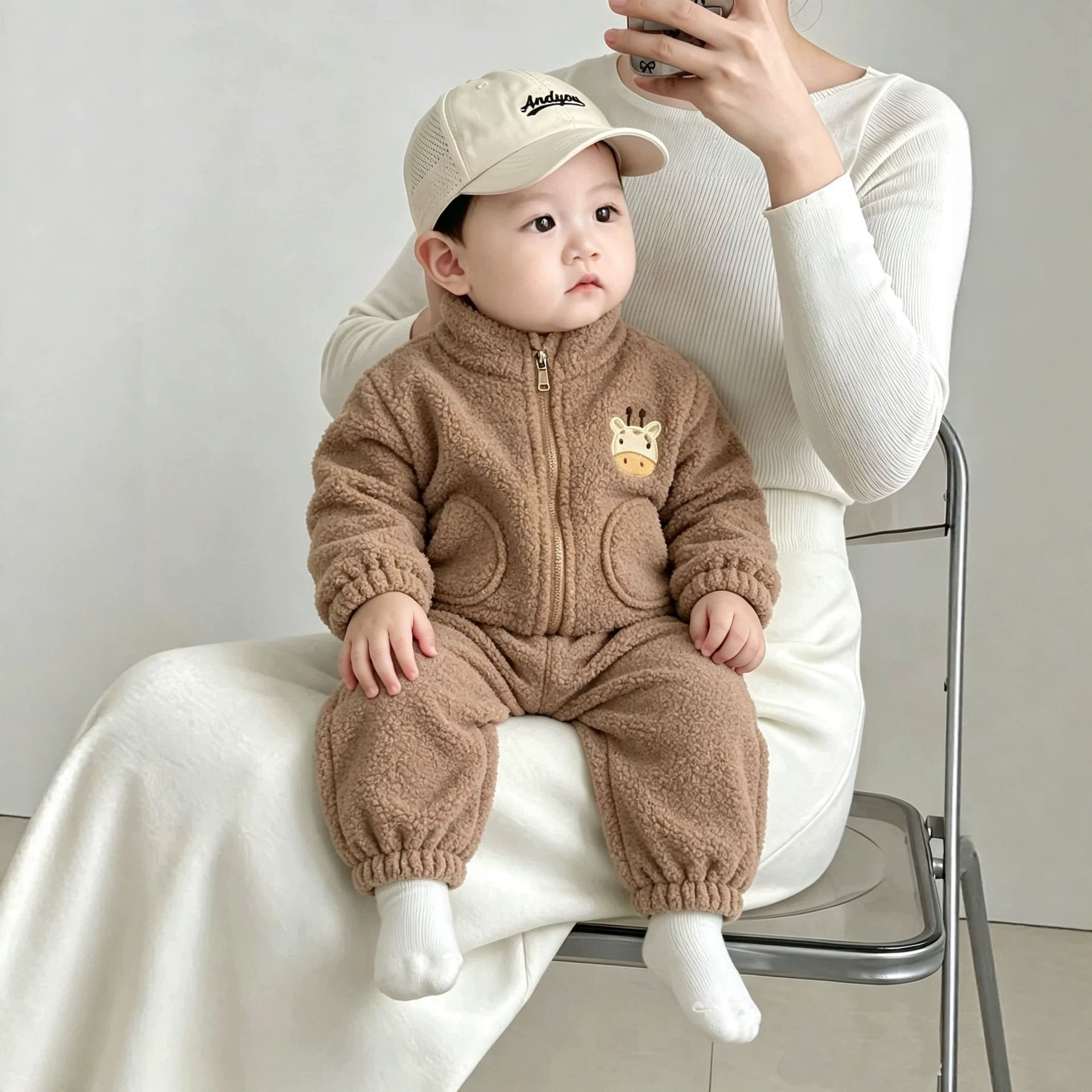宝宝家居服套装秋冬季婴幼儿加绒保暖卡通两件套儿童加厚分体睡衣