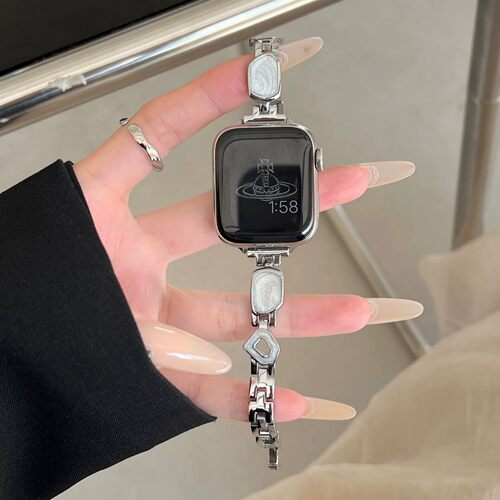 日本MLINJ新款细款S11表带适用AppleWatchS10高级watch9精致女款