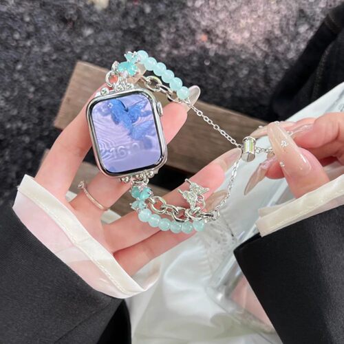 日本MLINJ星月猫眼石iwatch8苹果手表表带applewatchs9高级感S10