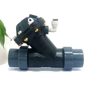截流水截止阀PVC活接由令式 气动UPVC隔膜阀 Y型隔膜阀气动液压阀
