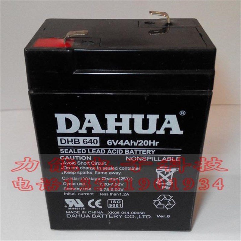 DAHUA DHB640 3-FM-4大华电池6V4Ah/20hr儿童车电池童车蓄电池