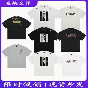 【Achock官方店】美式重工刺绣短袖T恤男女国潮牌夏新款宽松情侣