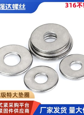M6m8M10M12M14M16 316不锈钢C级特大垫圈特大平垫片GB5287