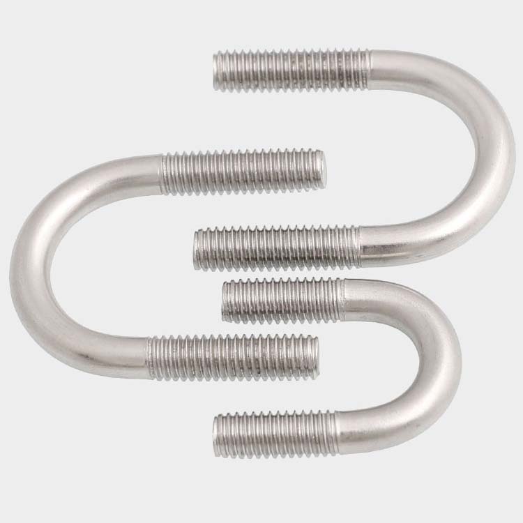 304不锈钢U型螺栓卡子螺丝夹管U形管卡骑马卡固定带管箍M6-M10M12