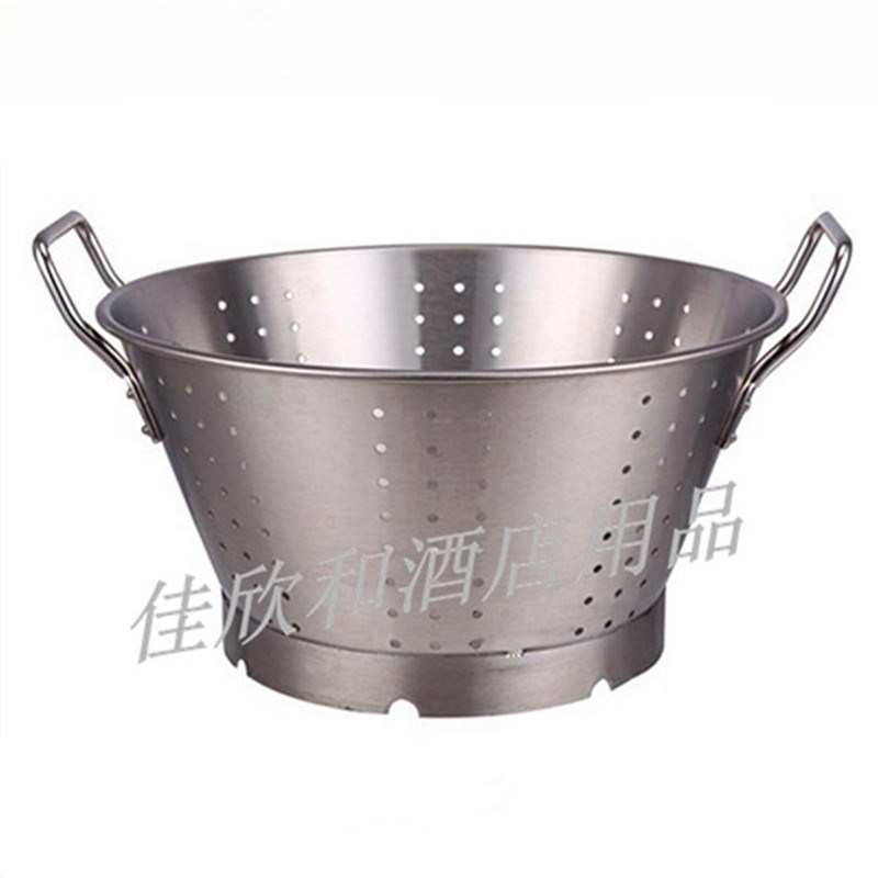 不锈钢过滤漏篮漏盆 蔬菜过滤器 蔬菜篮 洗菜盆 磨沙钢商用家漏桶