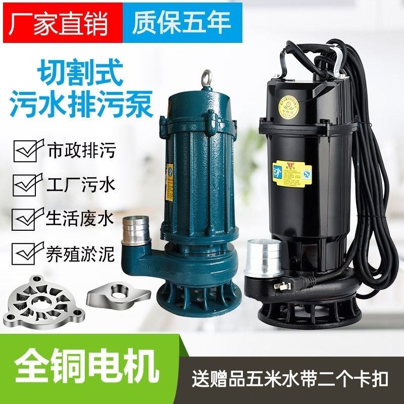 德国进口污水泵家用抽粪机潜水泵220v水泵家用小型化粪池排污水泵