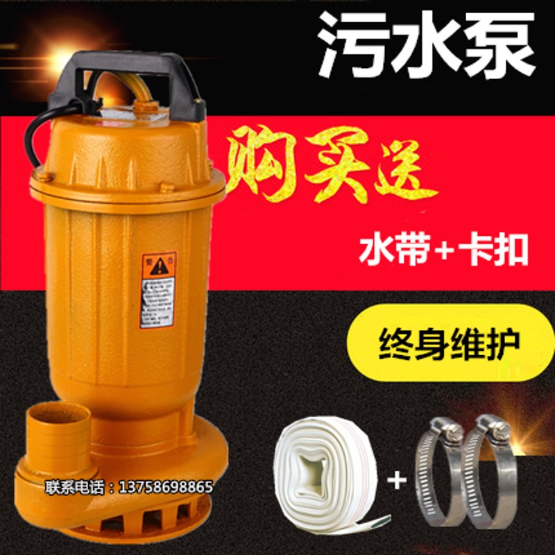 人民家用污水泵单相排污泵小型潜水泵工程抽化粪池抽水机220V380V