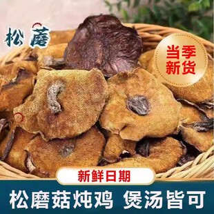 东北松蘑干货野松菇野生松树蘑菇肉蘑红蘑红松蘑500g松树伞土特产