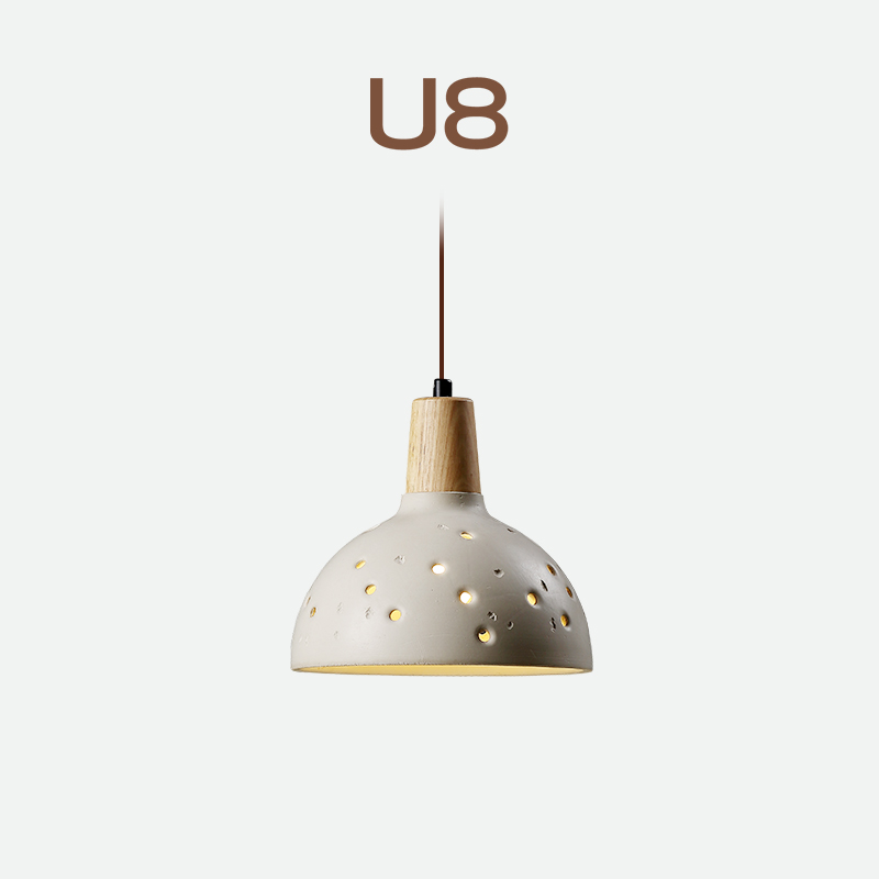 U8 餐厅吊灯日式侘寂风设计师民宿卧室床头吧台吊灯艺术装饰灯具