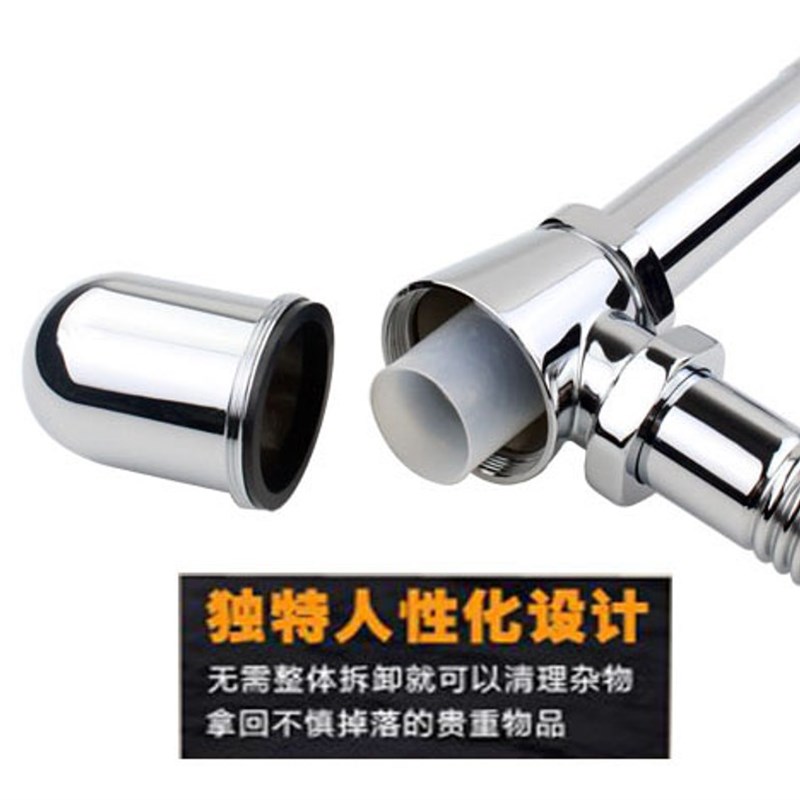 全铜欧标防臭内牙下水管P弯S弯墙排地排下水葫芦隔气易清洁波纹管