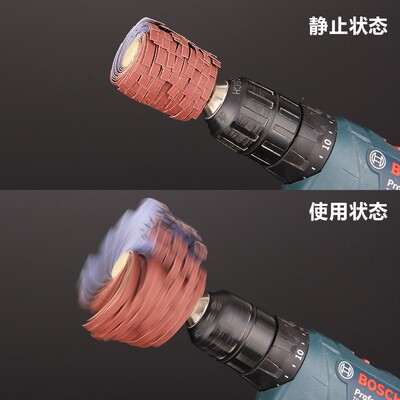 内孔抛光研磨棒打磨头砂纸沙片砂轮圆柱型带柄百叶轮木头木工金属